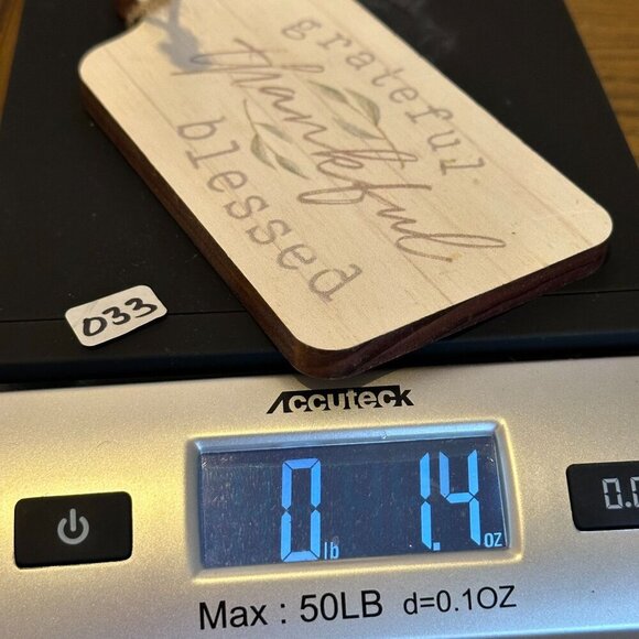 Mini Decorative Wood Sign Cutting Board Rustic Decor Blessed Inspirational White - Picture 7 of 7